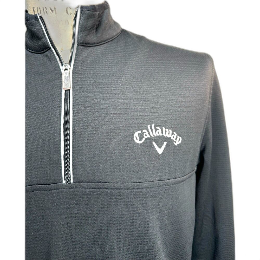 Callaway Weather Series 1/4 Zip Golf Mens Fleece Waffle Knit Pullover SZ S